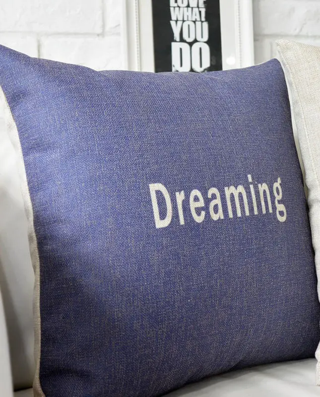Letter Linen Pillow Case Cushion Hglegywnordic Reindeer Elk Animal Soft Room Gifts Single Sides Printing 18&quot | Дом и сад