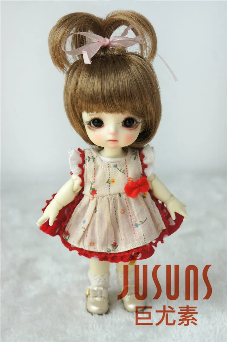 JD002 1/12 1/8 милый фонтан синтетический мохеровый BJD wigsuit для размера 3 4 дюйма 5 дюймов