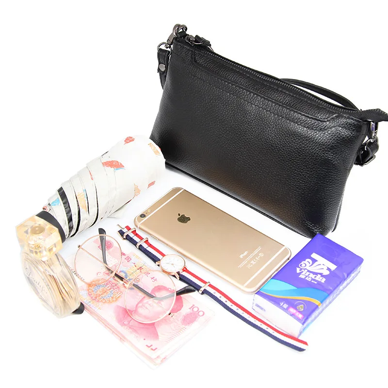 2018 New Pattern Tassel Trim Genuine Leather Lady Single Shoulder Bag women leather large capacity crossbody bags coin purse | Багаж и