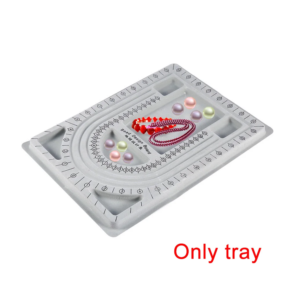 

Flocked Bead Board Bracelet Necklace Beading Jewelry Making Organiser Beading Tray DIY Design Chain Board Craft Tool Grid Plate