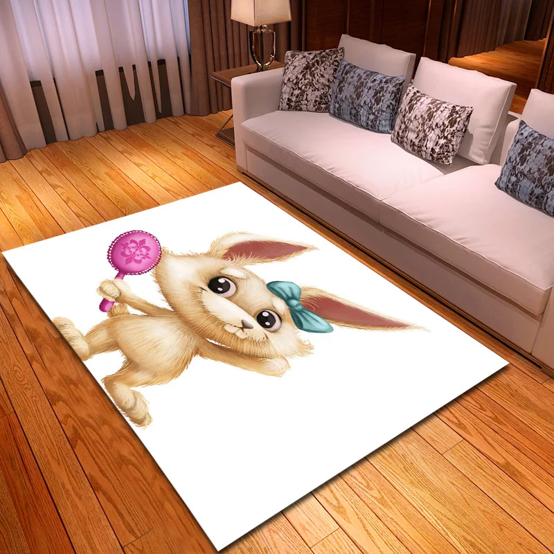Мультяшный Стильный коврик животные ручной рисунок ковры для гостиной/спальни