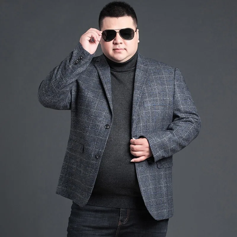 Размера плюс 8XL шерстяные мужские костюмы индивидуальные роскошные модные