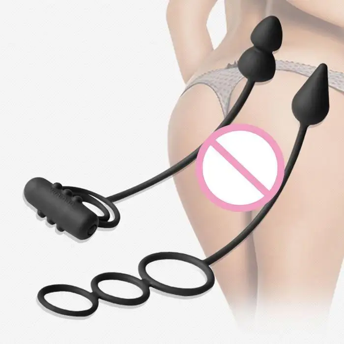 Силиконовый анальный массажер простаты G Spot Анальные Секс игрушки кольцо для