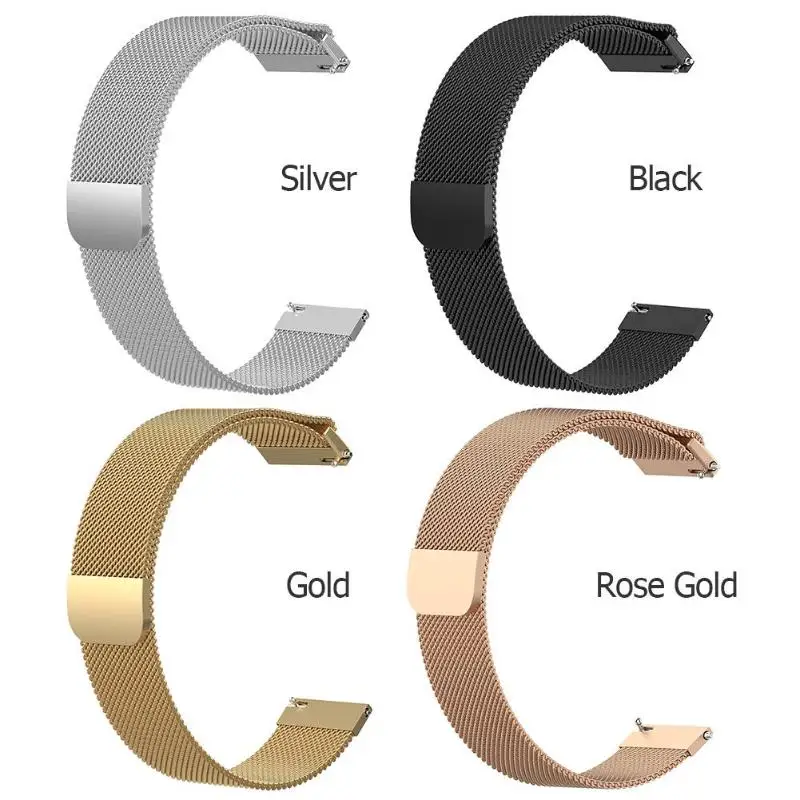 Metal Magnetic Milanese Loop Watch Band Bracelet Strap for TicWatch E2/S2 Easy to adjust size by magnetic button comfortable | Электроника