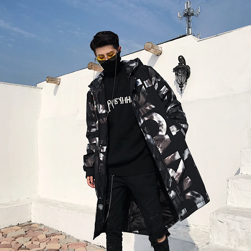 2018 Winter Jacket Men Streetwear Hip Hop Male Hooded Overcoat Warm Cotton Coat Clothing Thicken Casual Parkas Erkek Mont | Мужская