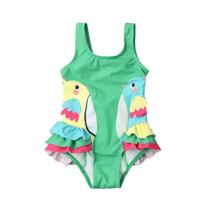 

1Pcs Toddler Kids Baby Girls Birds Bathing Swimsuit Swimwear Bodysuit Outfits Baby Girl Bodysuits Summer Cotton O-neck