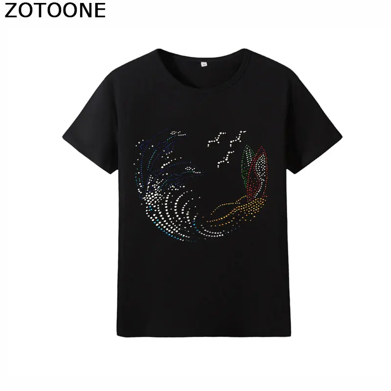 ZOTOONE приклеивающиеся утюгом нашивки Кристаллы Стразы s аппликация прозрачные