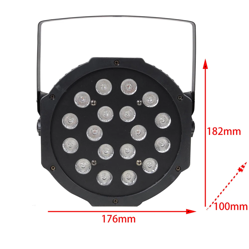 

Professional LED Stage Lights With RGB 18LEDs PAR Remote And DMX Control Stage Light Effectfor Wedding Bar Home Party