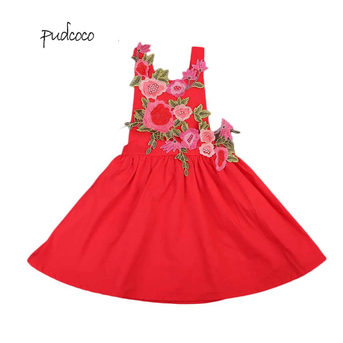Pudcoco New Brand Cute Toddler Kids Baby Girls Clothes Floral Print Party Princess Tutu Dress | Детская одежда и обувь