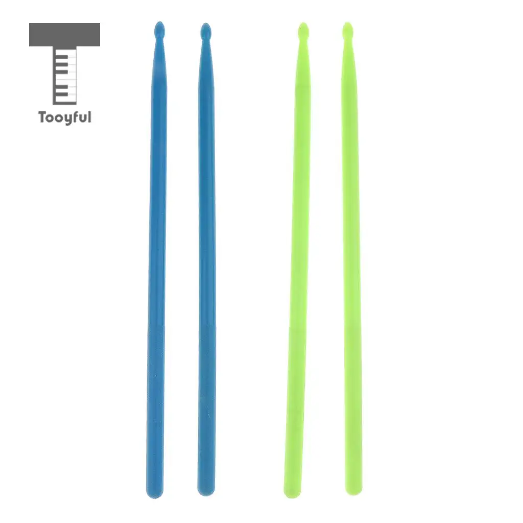 Tooyful Durable 1 Pair Nylon Bass Drum Sticks Mallets Rods Drumstick Set Accessory Well Balance |