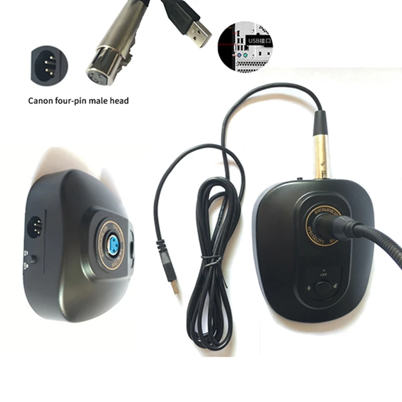 USB Настольная стоящая Конференц микрофонная гусиная петля конденсаторный