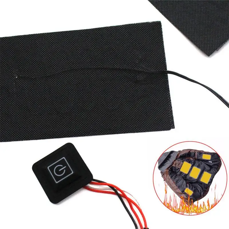 USB Заряженные теплые пасты колодки водостойкое углеродное волокно грелка для