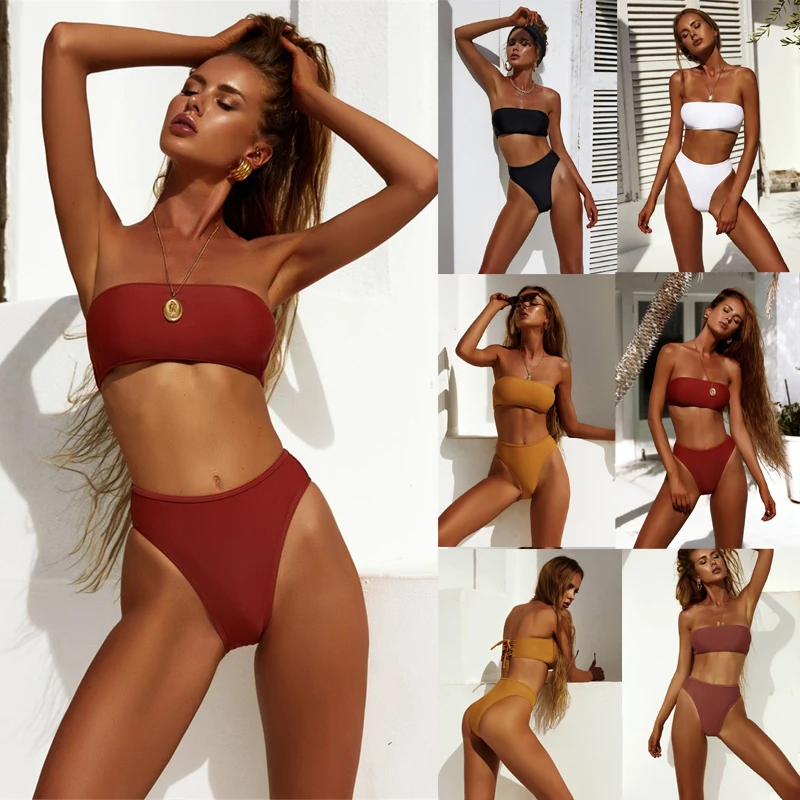 Лето 2019 сексуальные женские комплекты бикини бюстгальтер пуш ап с подкладкой