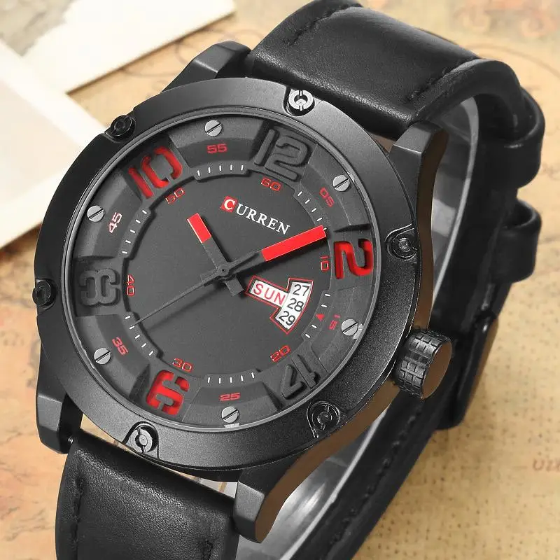 CURREN 2019 модный топ новинка роскошный бренд Relogio Masculino неделя дата Diaplay кожаный