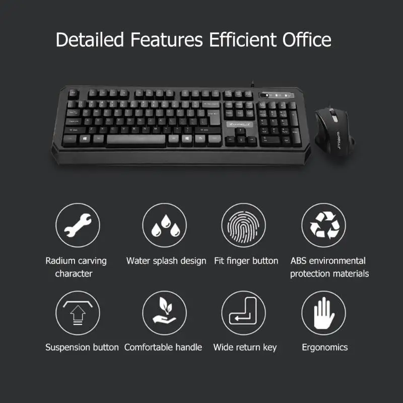 Keyboard Changeable LED with Color Luminous Backlit Multimedia Ergonomic Gaming and Mouse Set for Game computer | Мыши и клавиатуры