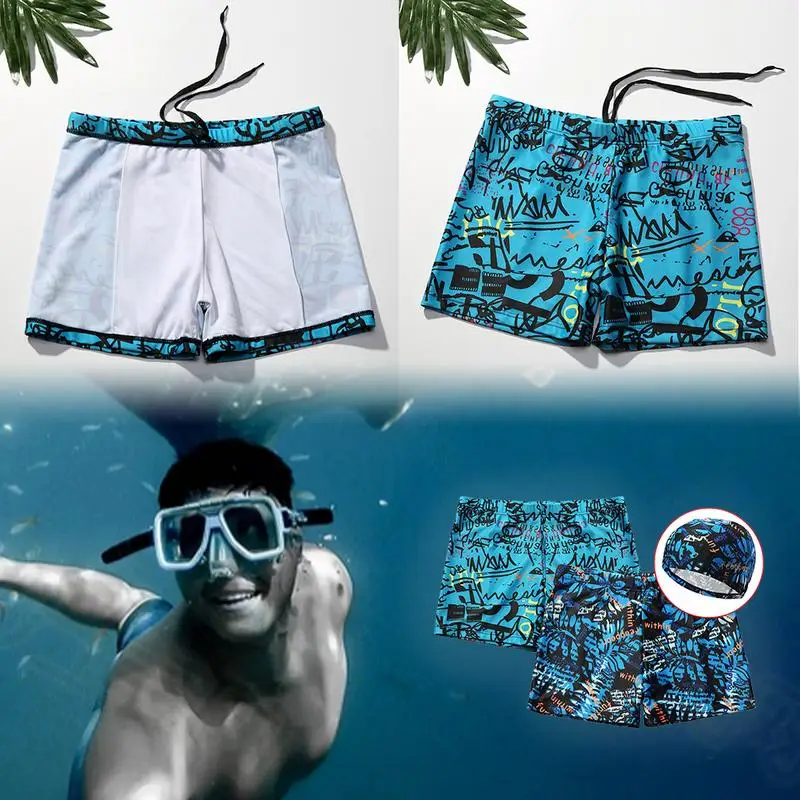 Yuke плавки боксеры с капюшоном мужские большие размеры модные горячая весна