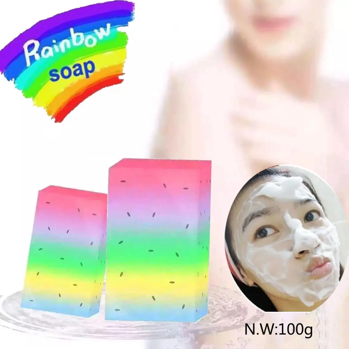NewWhiten увлажняющее Радужное мыло ручной работы с натуральным маслом|soap handmade|soap