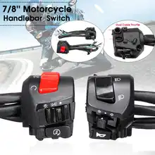 Универсальный 12V мотоциклов 7/" Руль Управление переключатели звукового сигнала поворотов фар электрический старт переключатель двойной дроссельной заслонки