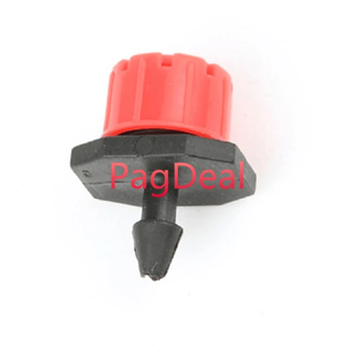 

30pcs Mini Water Sprinkler Flow Adjustable Garden Watering Irrigation Dripper 8 Holes Red Head Nozzle Sprinkler Dripper