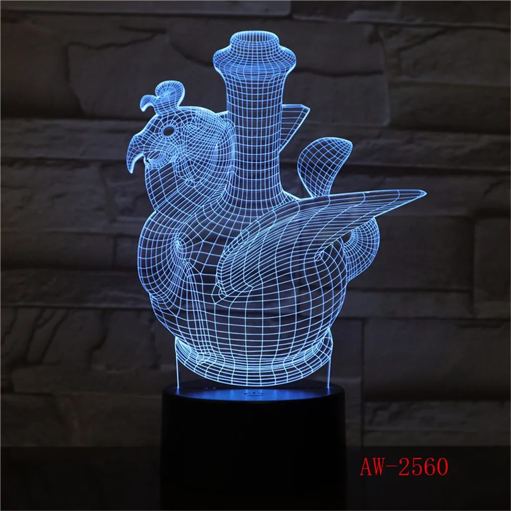 

Swan 3d Led Night Light with Sensor Baby Color Changing Decoration Bedroom Atmosphere Nightlight Bedside Table Lamp AW-2560