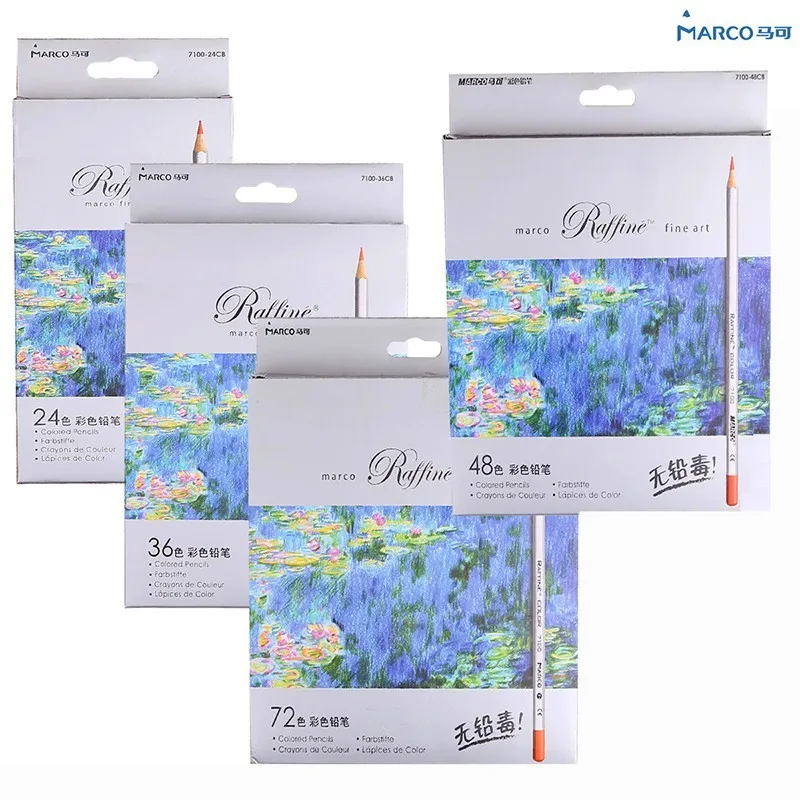 MARCO 7100 Prismacolor деревянные цветные карандаши 72 масляная картонная коробка