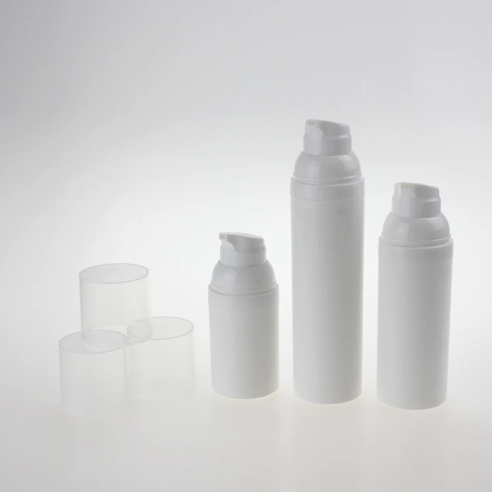 White 30ml airless pump bottle, vacuum pump for lotion big mouth plastic airless 1 ounce Refillable Bottles