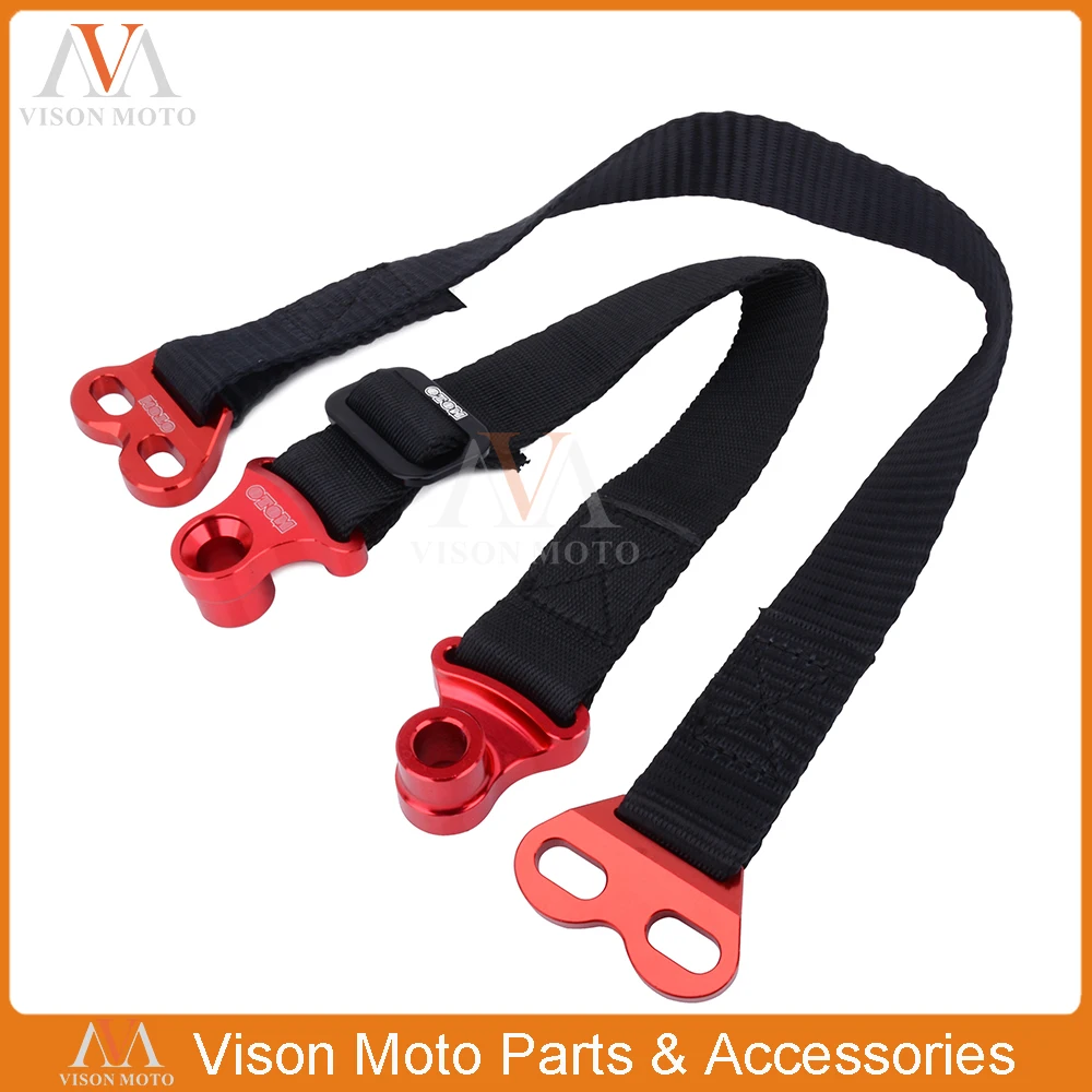 Front Rear 470MM 325MM Rescue Strap Pull Safety Belt For Honda Yamaha Kawasaki CRF XR YZ WR WRF TTR KXF KLX CRF250 CRF450 YZ250 |