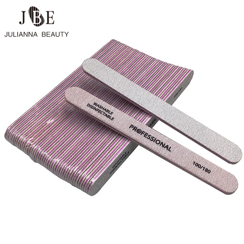 

25pcs/lot Professional Nail Files UV Gel Polish 100/180 Nail Art File Grey Sanding Para Manicura Lime A Ongle Pedicure Nail Tool