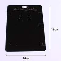 50pcslot kraft fashion jewelry big card opp bag necklace earring 14x19cm black paper hang tag jewelry displays cards