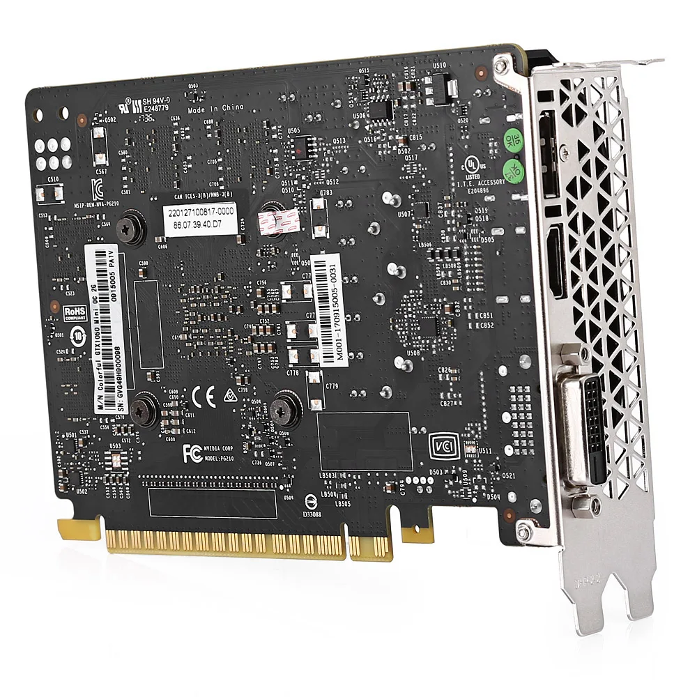 Красочные GTX1050 мини OC 2G новая игровая Графика карты 7000 МГц/2 GB/128bit/GDDR5|Видеокарты| |