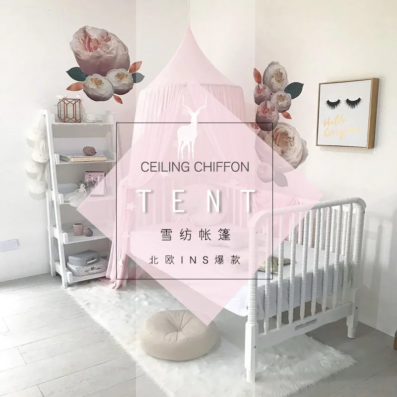 Baby mosquito nets chiffon hanging net bed card comb | Дом и сад