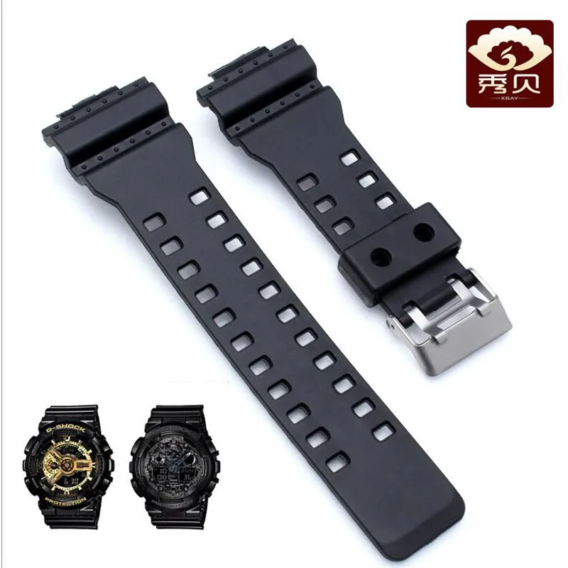 Новый Гладкий силиконовый каучук ремешок для часов 16 мм (Луг) G SHOCK G8900 GA
