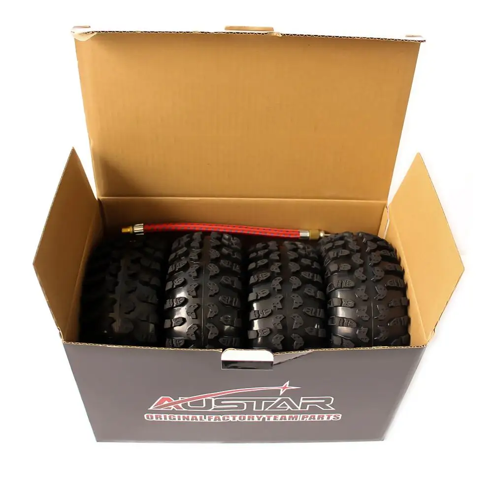 

RCtown 4pcs 2.2 Inch Inflatable Beadlock Tire Air Pneumatic Blue/Sliver/Red/Golden Color Wheel For 1/10 RC Crawler Truck Car