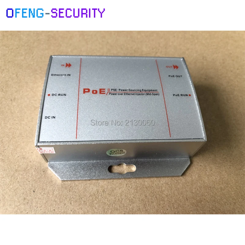 10 шт./лот Однопортовый гигабитный PoE инжектор 30 Вт 2x RJ45 порты 1x входной порт