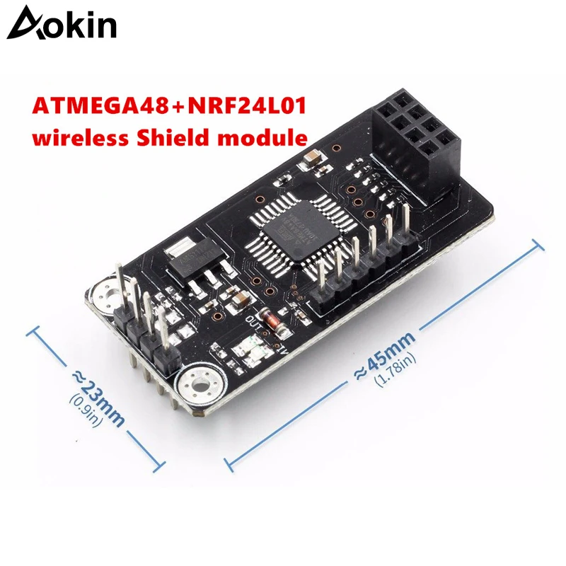 Плата адаптера для гнезда NRF24L01 плата ATMEGA48 беспроводной защитный модуль SPI к