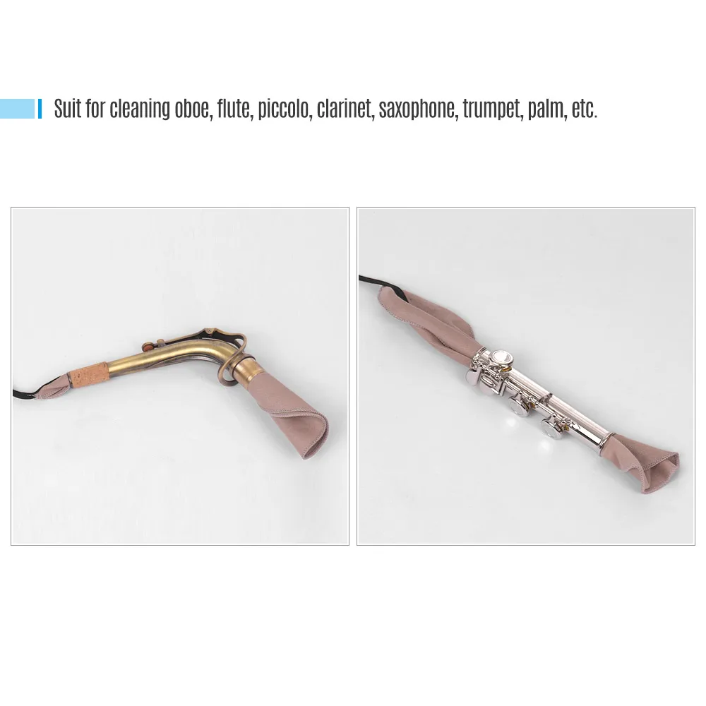 Flute Clarinet Saxophone Trumpet Wind Instruments with Strap Soft Artificial Cleaner for Oboe Inside Instrument Cleaning Kit | Спорт и
