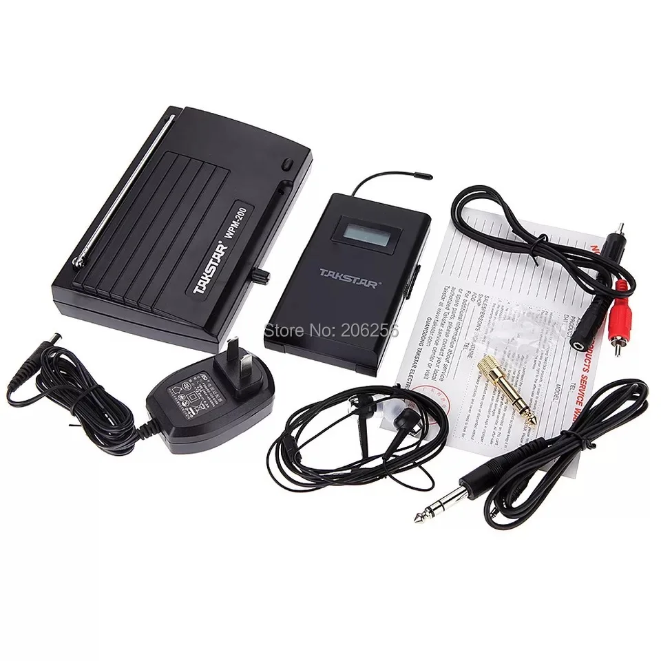 Беспроводная система контроля Takstar WPM-200 UHF стерео наушники-вкладыши 2 передатчика