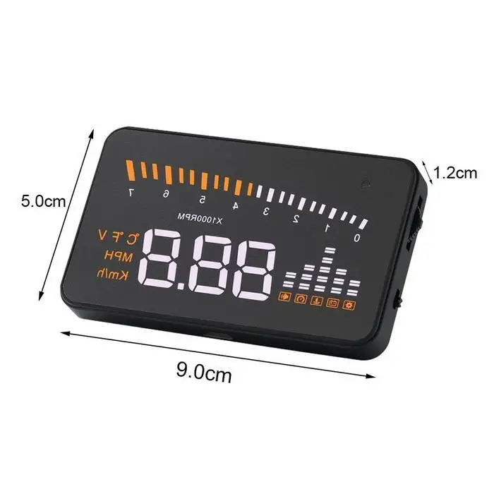 Авто монитор скорости gps HUD 3 дюймов автомобиль-40-80 10%-95% 9V-16Vdc (12Vdc/400mA) 30db Head Up дисплей
