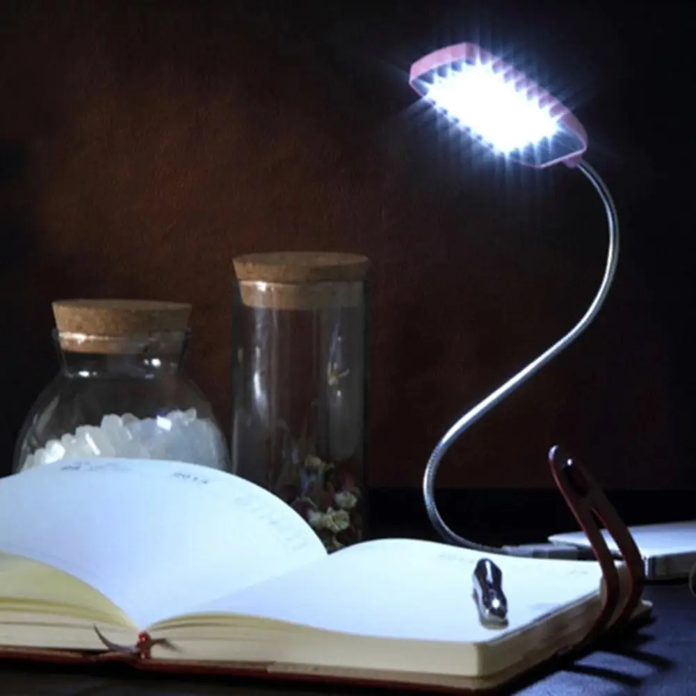 Портативная Гибкая светодиодная USB лампа для чтения книг 28 светодиодов 3 вида