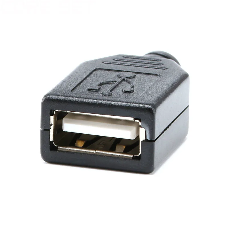 5pcs Power Connector Female USB 2.0 Type A 4 Pin Plug Socket For DIY Adapter PCB SDA Data Cable Line | Обустройство дома