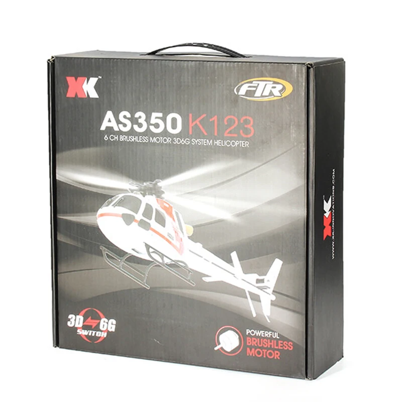Оригинальный XK K123 6CH бесщеточный AS350 масштаб 3D6G системы вертолет RTF