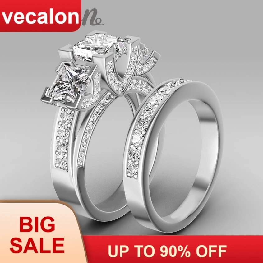 Женское Обручальное кольцо из серебра 925 пробы с фианитом 6 карат 5 А|wedding band ring|finger