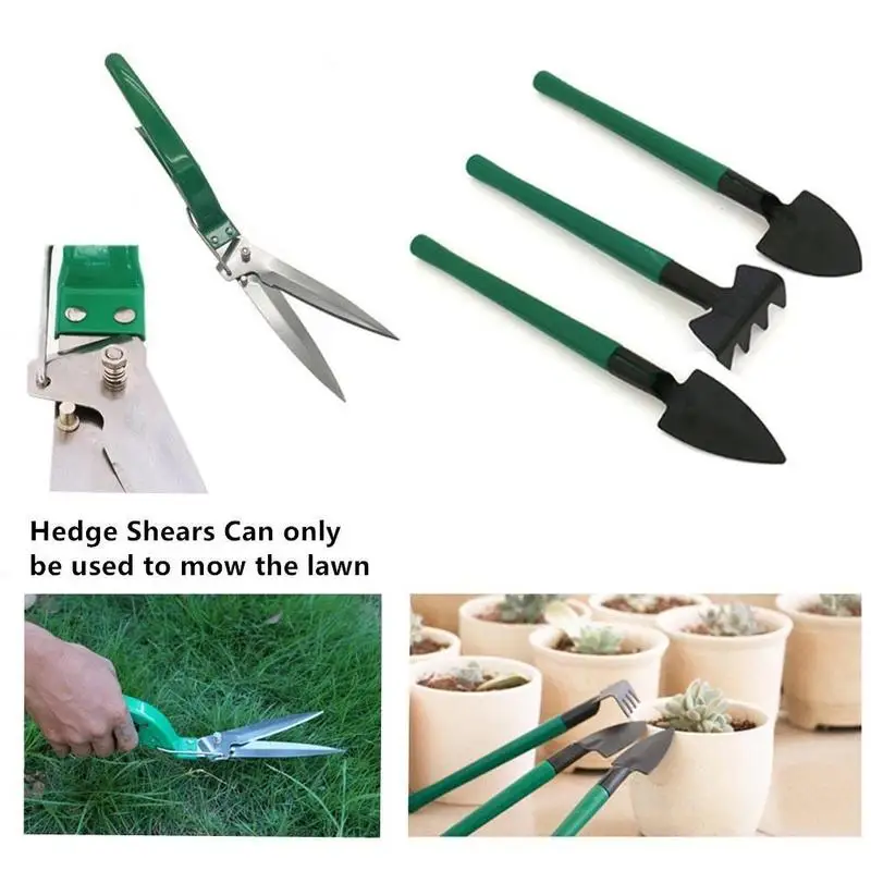 WSFS Hot 10 Pcs/set Garden Tool Set Shovel Rake Clippers Household Multifunctional Kit Planting Plastic Case Packing | Инструменты