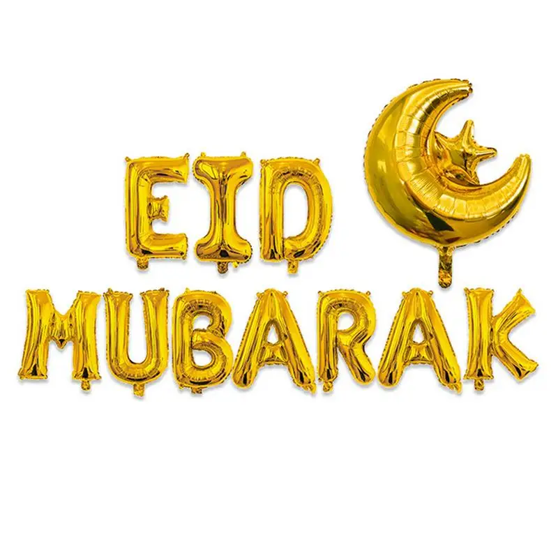 Мусульманские Eid Mubarak шары из фольги в виде букв для мусульманских исламских