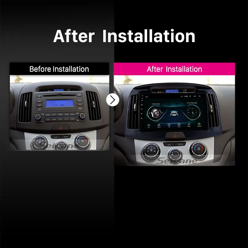 Мультимедийный плеер Seicane 2Din Android 10 0 автомобильная стереосистема для Hyundai Elantra