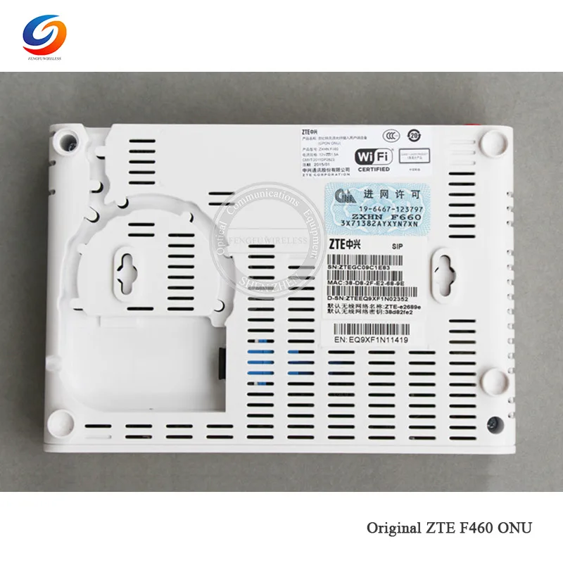 Бесплатная доставка 5 шт./лот ZTE F460 EPON ONU 4LAN + 2 голосовых горшка WIFI USB английская