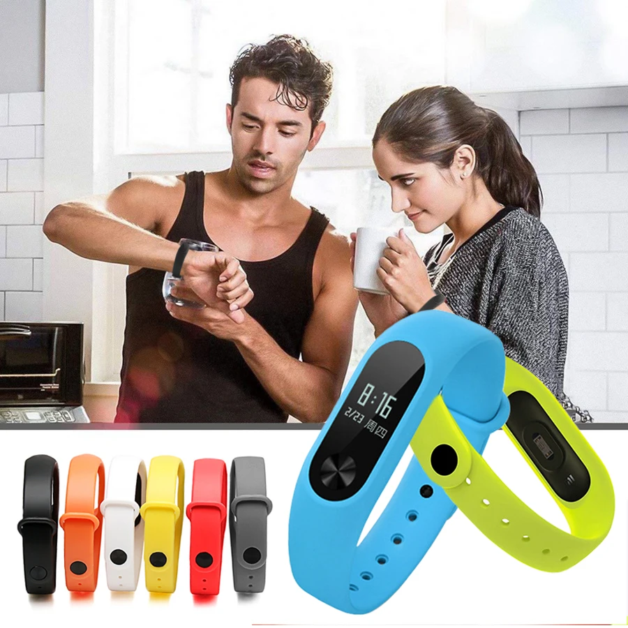 XMi Band 2 Silicone Wrist Strap for Xiaomi Mi Smart Watch Xaomi Xiomi miband band2 Replacement Bracelet Accessories | Электроника