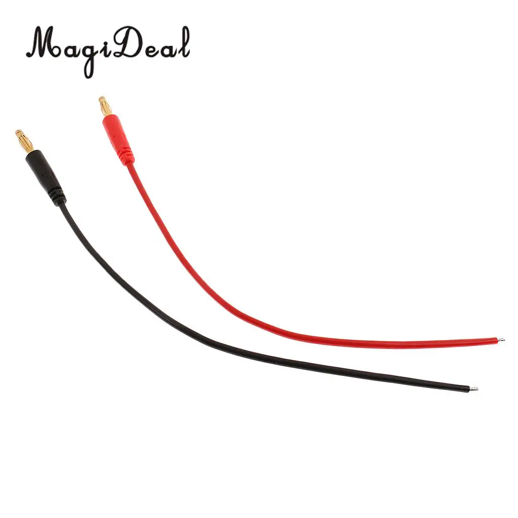 MagiDeal 6 шт Банан 4 мм пулевое зарядное устройство разъемы плюс 16AWG силиконовый