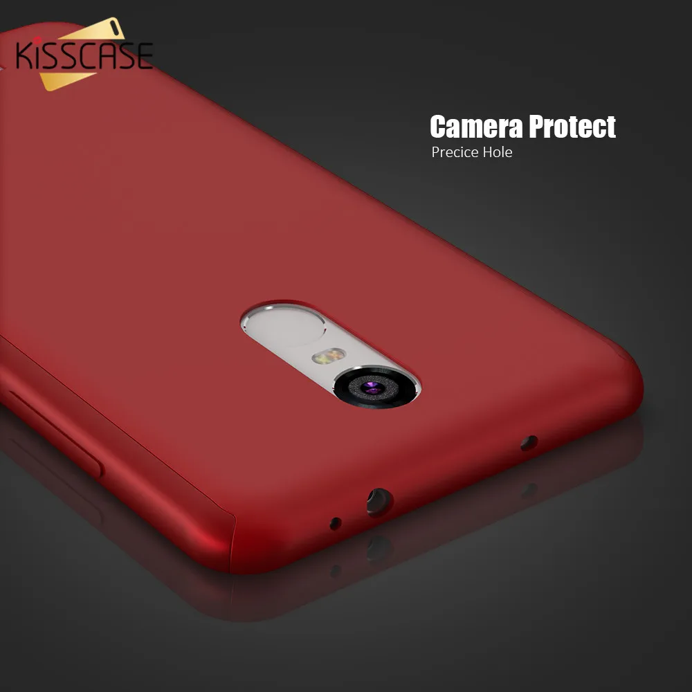 KISSCASE 360 чехлы для телефонов с полным корпусом Redmi Note 4X 4A модные 4 3 3S защитным