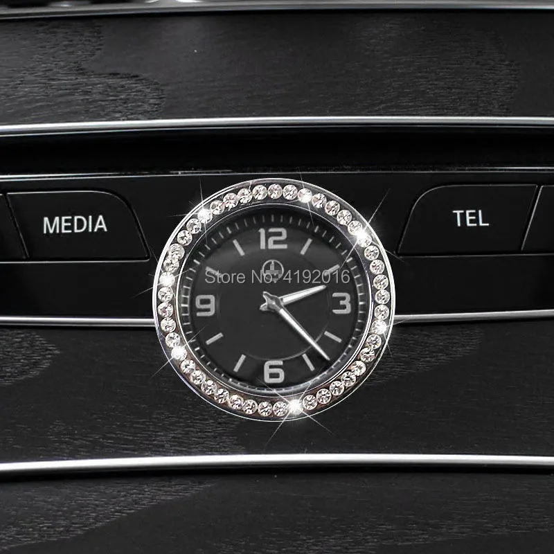 Для Mercedes Benz W205 W213 E C CLS S класс C200L E200L E300L центральная консоль часы рамка АЛМАЗНОЕ